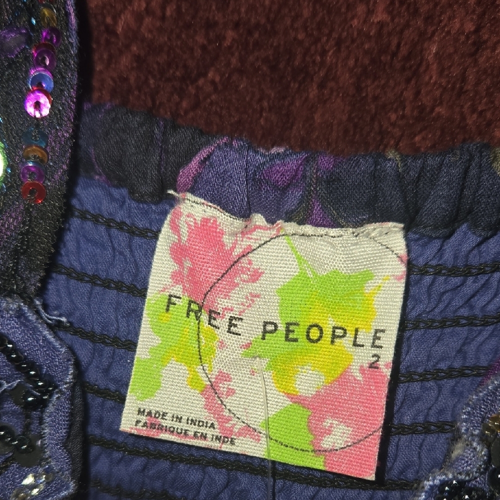 Free People Purple Dress with Sequin Straps - Picture 8 of 14